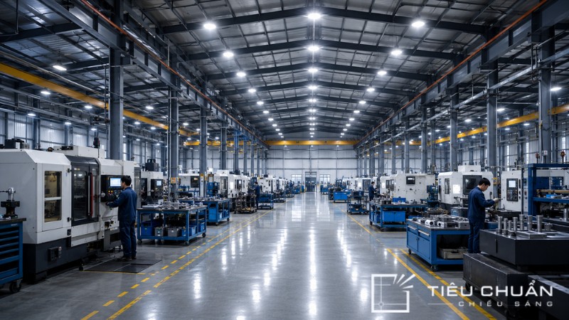 hệ thống lighting nhà xưởng hiện đại