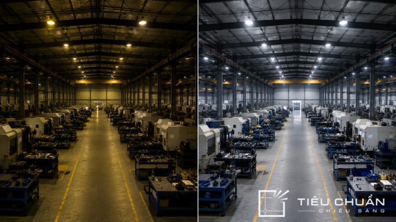 Retrofit led nhà xưởng