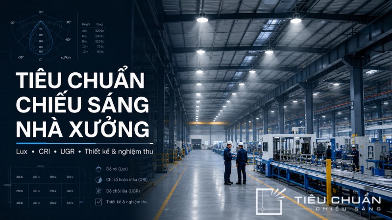 Tiêu Chuẩn Chiếu Sáng Nhà Xưởng: Lux Bao Nhiêu Là Đạt? Hướng Dẫn Thiết Kế Thực Tế