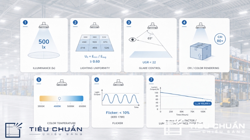 Chỉ số kỹ thuật chiếu sáng logistics