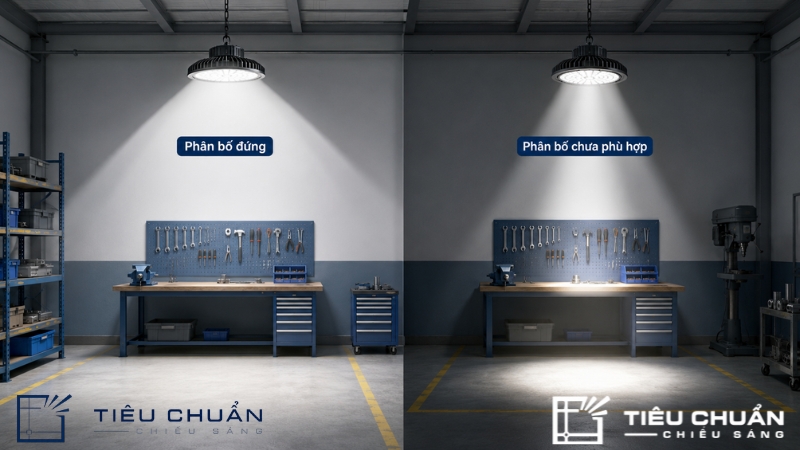 Hiệu suất phát quang và độ rọi lux trong công trình
